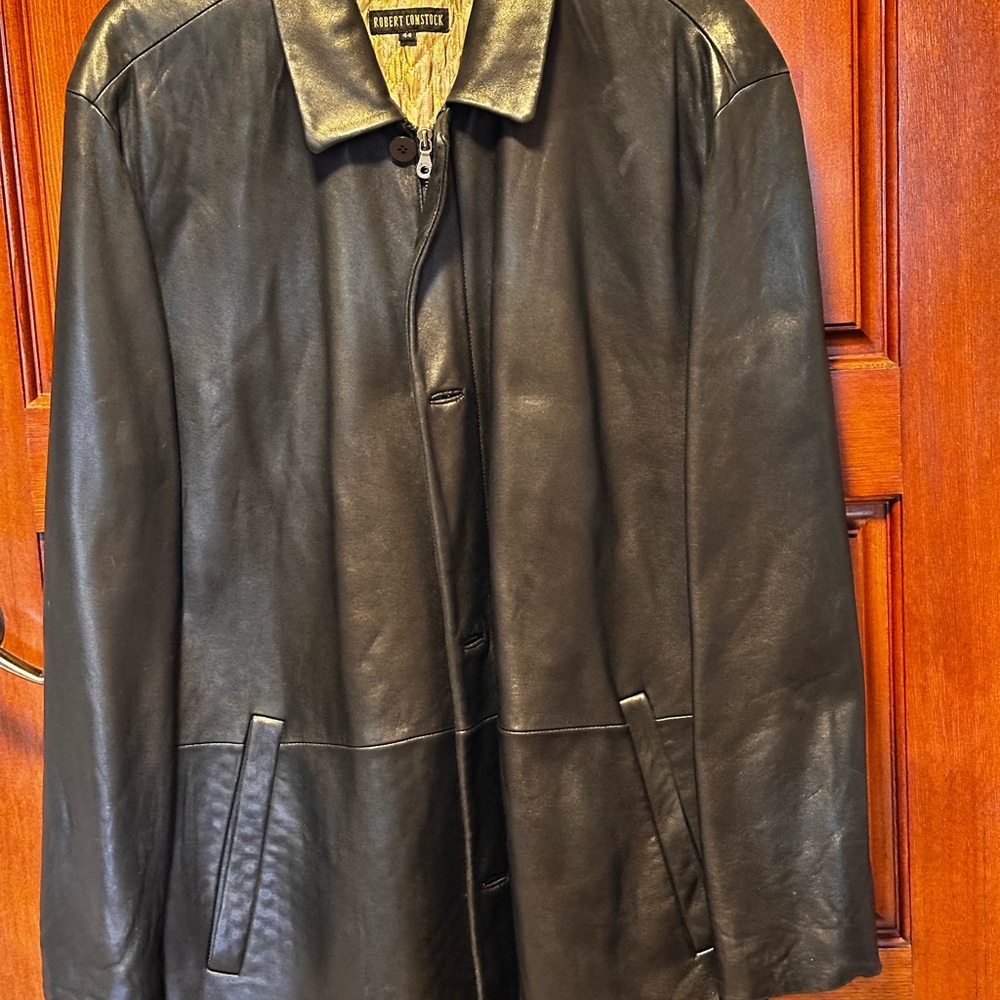 Robert Comstock Leather Black Performance Jacket … - image 4